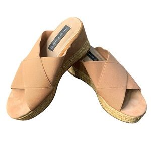 Steven by Steve Madden Kaycee salmon tan espadrille‎ wedge heel. Size 8.5